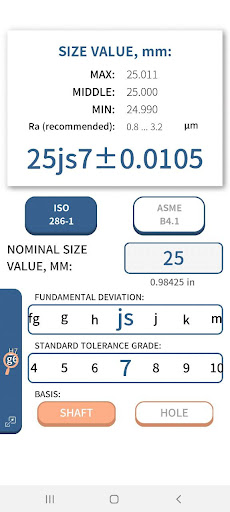 Tolerance and fits ISO Screen 3
