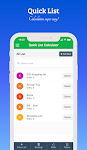 screenshot of Quick List Calculator