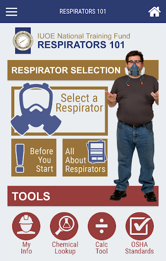Android application Respirators 101 screenshort