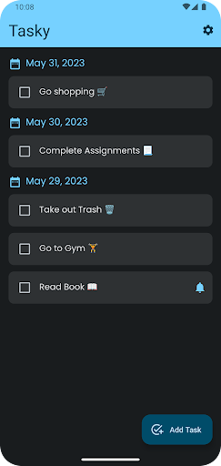 Android application Tasky: To-do list & Reminders screenshort