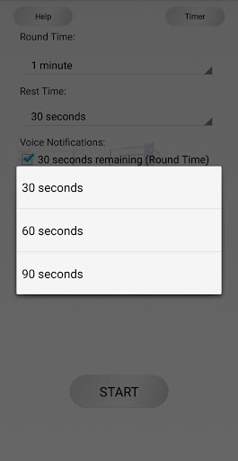 Android application Boxing Timer. Round Timer. screenshort