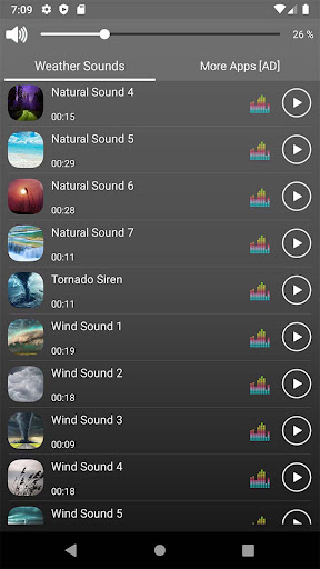 Weather Sounds and Wallpapers Screen 3