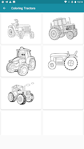 farm tractor : coloring