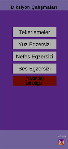 Android application Diksiyon Çalışmaları screenshort