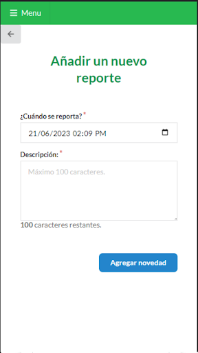 CODRID Reportes Screen 2