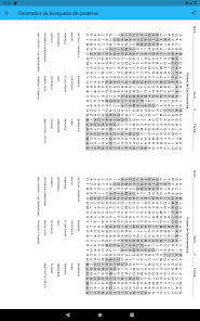 Captura de Pantalla 23 Generador de Búsqueda de Palab android
