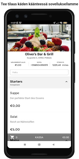 Android application Oliver’s Bar & Grill screenshort