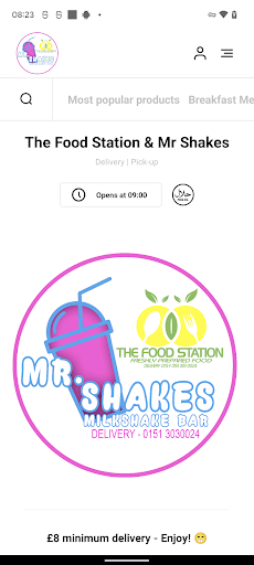 Android application The Food Station & Mr Shakes screenshort