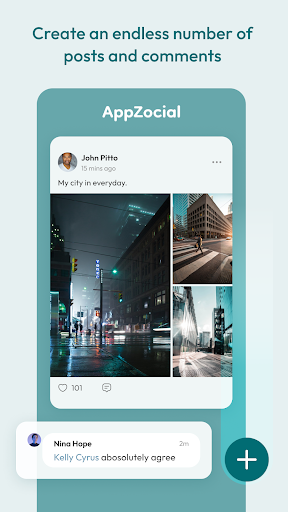 Android application AppZocial screenshort