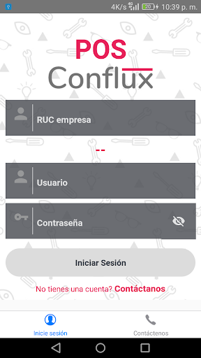 Android application Conflux Punto de venta screenshort