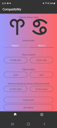 Android application Zodiac Sign Compatibility screenshort