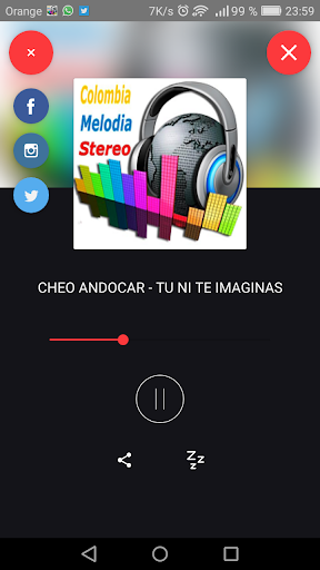 Android application Colombia Melodia Stereo screenshort