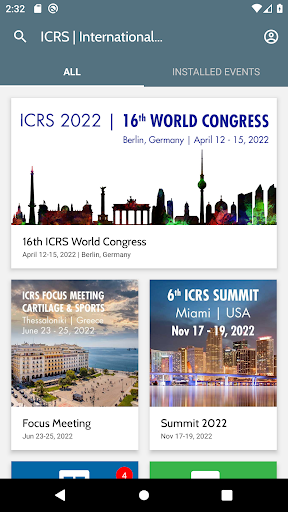 Android application ICRS - CARTILAGE.org screenshort