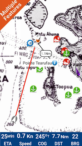 Android application Bora Bora Islands GPS Charts screenshort