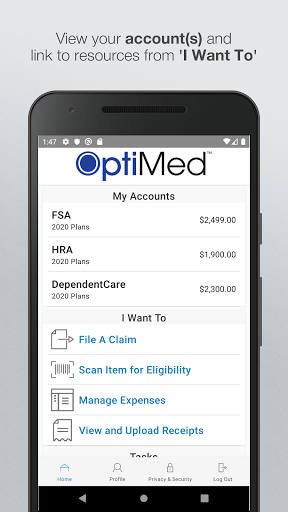 Android application OptiMed Health Solution screenshort