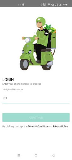 Android application Kiranaworld - Delivery screenshort