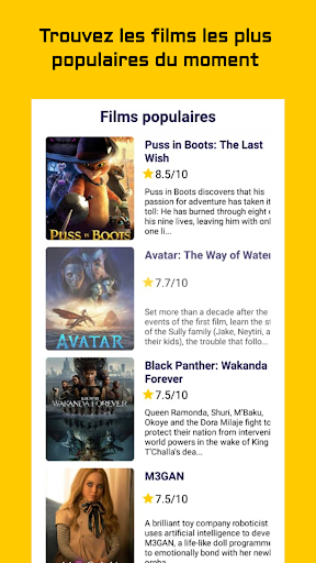 Android application Films populaires screenshort