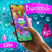 Colorful diamonds and gems live wallpaper