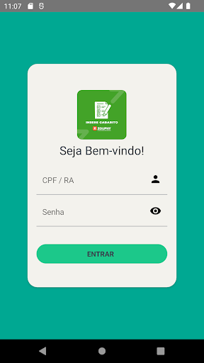 Android application Zouphy Insere Gabarito screenshort