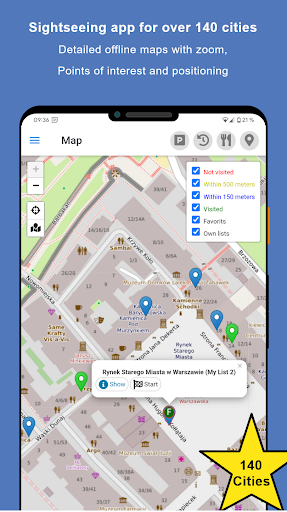 Android application Sightseeing Warsaw screenshort