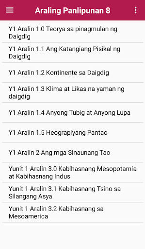 Araling Panlipunan 8 - Part I Screen 2