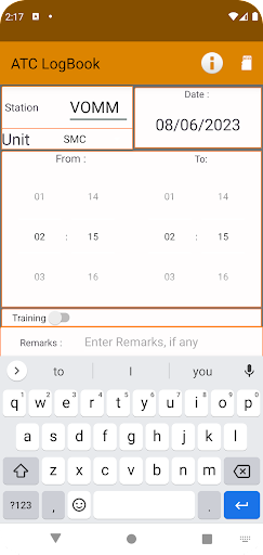 ATC-Logbook(Beta) Screen 3
