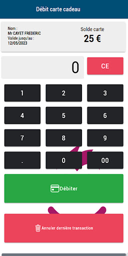 Android application Emile's - Version commercants screenshort
