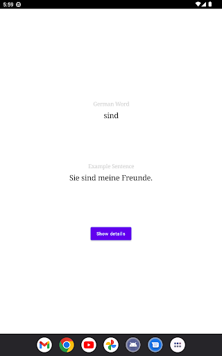 German Vocabulary Quiz Screen 3