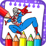 spider boy coloring amazing super heros