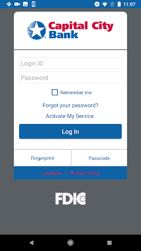 Android application Capital City Bank Mobile screenshort