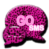 Pink Cheetah theme GO SMS PRO icon