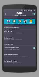 Skróty aplikacji — zrzut ekranu łatwego przesuwania aplikacji