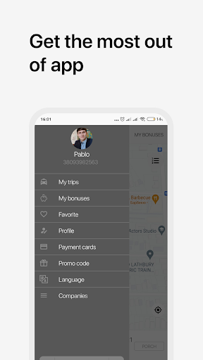 Android application Class taxi screenshort