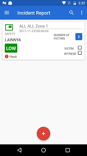 Android application TOTAL HSE Incident Report screenshort