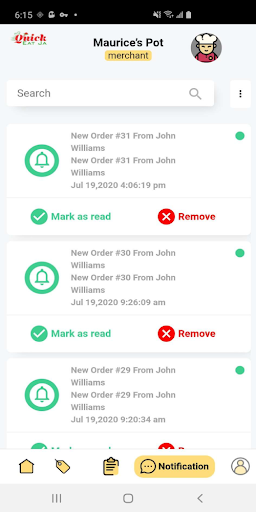 QuickEatJA Merchant Screenshot 3 - AppWisp.com