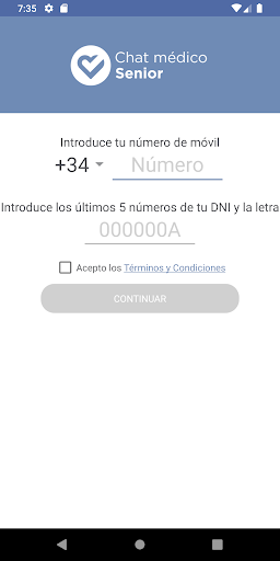 Android application Chat Médico Senior screenshort