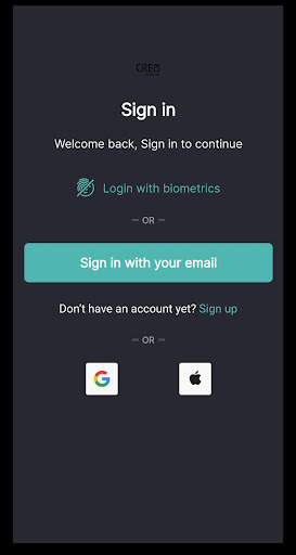 Android application Creopreneur screenshort