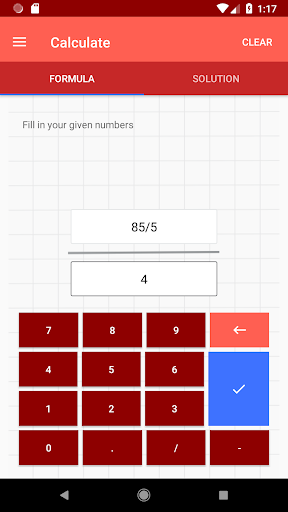 Android application Solving Math - Reduce Fraction screenshort