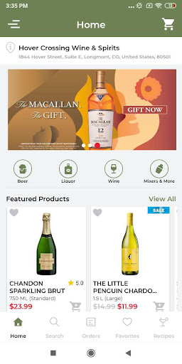 Android application Hover Crossing Wine & Spirits screenshort