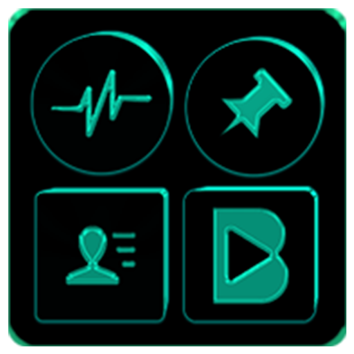 Black and Teal Icon Pack logo
