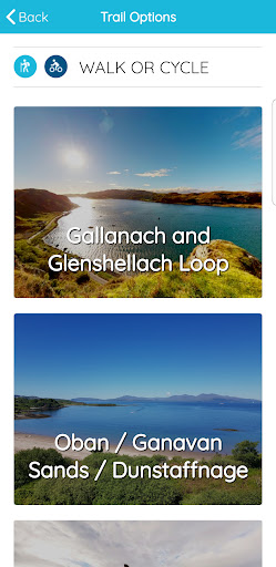 Love Oban Active Travel App Screen 2