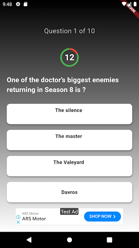 Android application Doctor Who Trivia Quiz screenshort