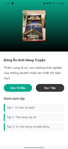Android application Đông Âu Anh Hùng Truyện screenshort