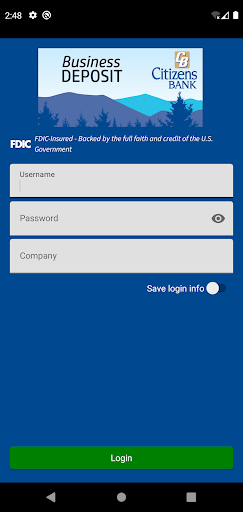 Android application CB Business Deposit screenshort