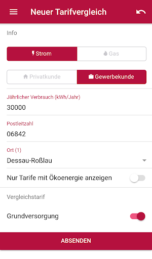 Energie Service Screen 3