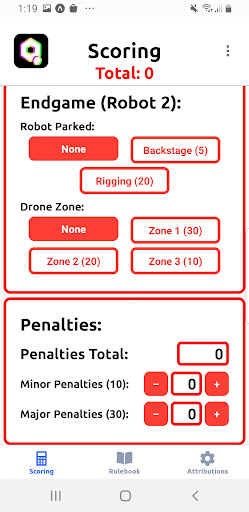 Android application FTC CenterStage Scoring screenshort