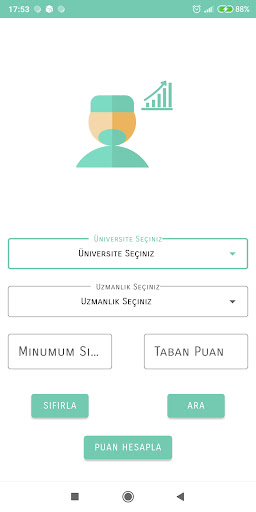 Android application DUS Taban Puanları screenshort