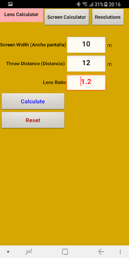 Android application Proyection Tools screenshort