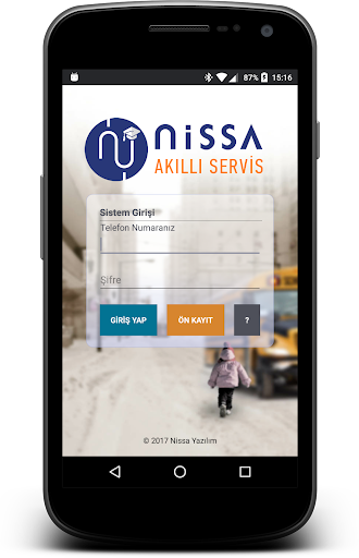 Android application Nissa Akıllı Servis screenshort