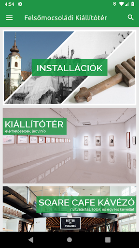 Android application Felsőmocsoládi Kiállítótér screenshort